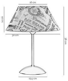 ONLI - Stolná lampa MAIDA 1xE27/15W/230V 38 cm hnedá