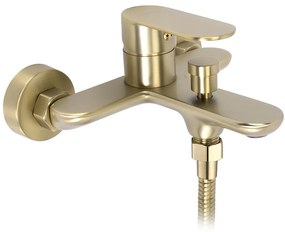 Rea Drop, vaňová batéria s ručnou sprchovou súpravou, 150 mm, zlatá matná, REA-B6399