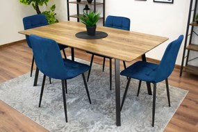 Jedálenská stolička KARA zamat - granátová (čierne nohy)