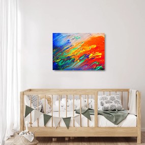 Sklenený obraz - Farebná abstrakcia (70x50 cm)
