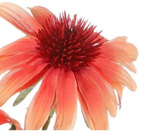 Umelá kvetina Echinacea lososová, 3 kvety, 21 x 12 x 62 cm