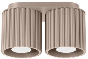 Sollux  SL.1815 - Bodové svietidlo AURA 2xGU10/10W/230V taupe