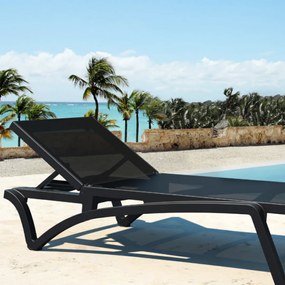 PACIFIC záhradné lehátko black/black