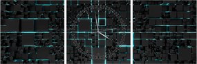 Obraz - Technologické rozhranie (s hodinami) (90x30 cm)