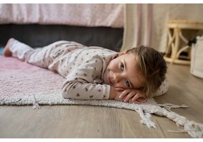 Ružový prateľný ručne tkaný bavlnený detský koberec 100x150 cm Ramona the Radish – Lorena Canals