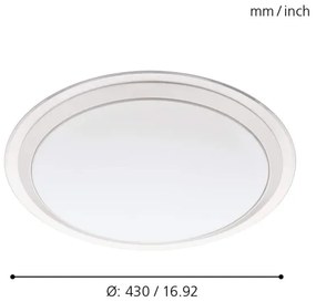 Eglo 33255 - LED RGBW stmievateľné stropné svietidlo COMPETA-C LED/17W/230V priemer 43 cm