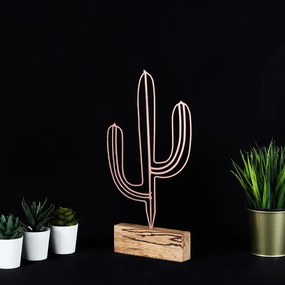 Kovová dekorácia Cactus 37 cm bronzová