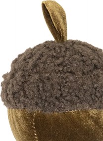 Hnedý plyšový dekoračný žaluď Acorn dark brown - Ø 11*15cm