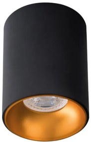 KANLUX Stropné bodové osvetlenie RITI, 1x GU10, 25W, 85mm, guľaté, čierno-zlaté