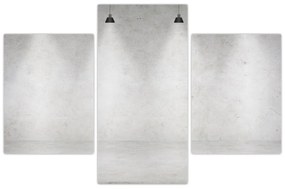Obraz - Betónový múr so svetlami (90x60 cm)