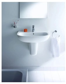 Duravit D-Code - Umývadlo 600x460 mm, s prepadom, biela 23106000002