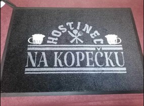 GDmats, Rohožka s vlastnou potlačou (logom) na mieru MK415 Velour – na von aj na doma, 115x175, viacfarebná