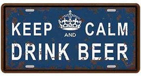 Ceduľa značka Keep and Calm Drink Beer