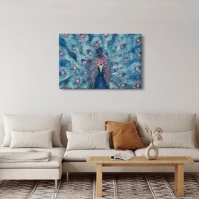 Obraz maľovaného páva (90x60 cm)