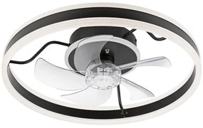 LED Stropné svietidlo s ventilátorom APOLLO LED/38W/230V čierna + DO