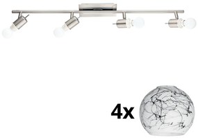 Eglo - LED Bodové svietidlo MY CHOICE 4xE14/4W/230V chróm/biela/čierna