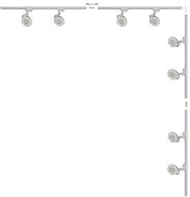 Zuma Line 3591 - Bodové svietidlo do lištového systému MASTER 8xGU10/15W/230V biela