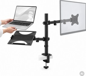 Držiak na monitor a notebook 2 v 1 čierny: MARK
