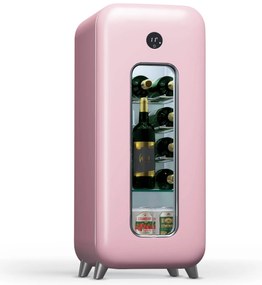 Klarstein Shirley 15 Uno, chladnička na víno, 15 fliaš, 5 - 20 °C, dotykové ovládanie, retro