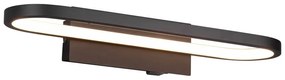 Matne čierne LED nástenné svietidlo (dĺžka 40 cm) Gianni - Trio
