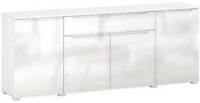 Komoda Hill K05 4D1S biely lesk