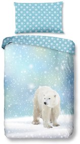 Good Morning Flanelová obliečka Good Morning 6947 Ice Bear 140x200/70x90 cm