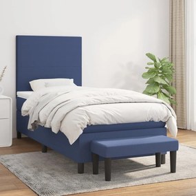 Boxspring posteľ s matracom modrá 100x200 cm látka 3136419