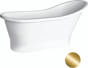 Besco Voľne stojaca vaňa z liateho mramoru Gloria Matt 150x67 (160x67,5) BESCO-Typ výpuste: Click-Clack štandard, chróm, BESCO-Rozmery: 160x67,5, BES…