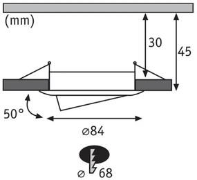 Paulmann 93940 -SADA 3x LED RGBW/2W IP23 Stm. kúpeľňové podhľadové svietidlo 230V