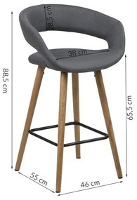 Barová stolička Gracja II sivá