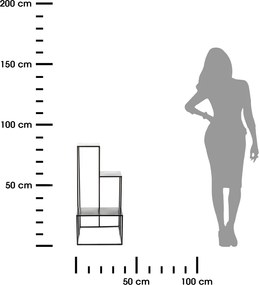 STOJAN NA KVETINÁČ KASKADA1 85X40X40 CM ČIERNA