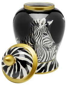 Zebra Face váza bieločierna 38 cm