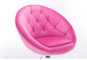 LuxuryForm DESIGN Barová stolička VERA VELUR na striebornom tanieri - ružová