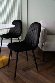 Jedálenská stolička ORLANDO zamatová, čierna