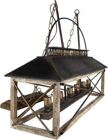 Béžové antik stropné svetlo v Industrial štýle Bocco - 99*30*70 cm