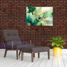 Obraz - Zelená abstrakcia (70x50 cm)