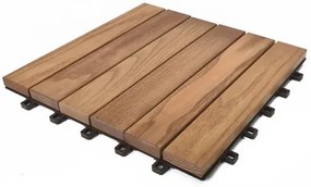 Drevená dlaždica Rojaplast Thermowood 30 x 30 cm s klick systémom hnedá balenie 6 ks