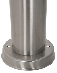 Moderná vonkajšia lampa na stĺp oceľ s opálom 80 cm IP44 - Rox