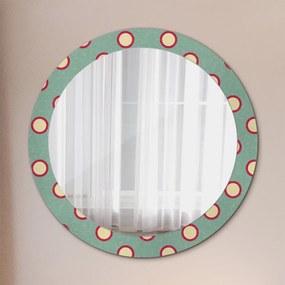Okrúhle ozdobné zrkadlo na stenu Bodky fi 80 cm