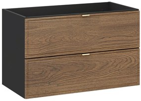 Skříňka pod umyvadlo Talia Casella 80 cm černý mat/dub casella