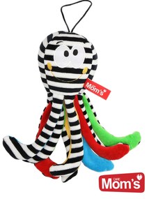 Hencz Toys Edukačná hračka Chobotnička s rolničkou - bielo/čierná