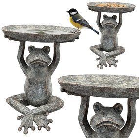 Napájadlo pre vtáky Frog2, 29,5x23 cm, magnézium, sivá