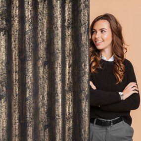 EUROFIRANY ZATEMŇOVACÍ ZÁVES NA KRÚŽKOCH DARA 140X250 CM VZOROVANÁ