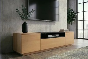 TV-skrinka 47811 Loft 160cm Prírodná/Čierna Dub Dyha  - Komfort-nábytok