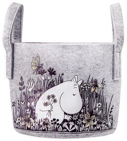 Úložný kôš Moomin Flower field 17l, sivý