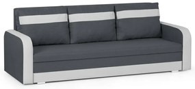 Trojmiestna pohovka s funkciou spania KONRAD Sivá/biela
