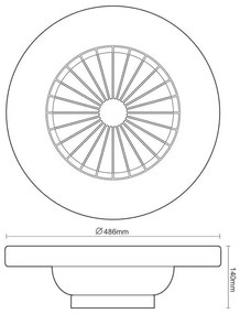 Stropné ventilátor NEDES ventilátor s osvetlením 48W LCL6341