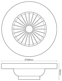 Stropné ventilátor NEDES ventilátor s osvetlením 48W LCL6341