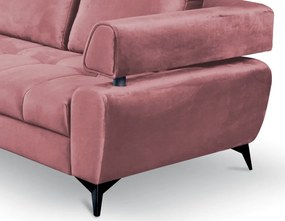 Rohová sedacia súprava Paris, staroružová látka, ľavý roh
