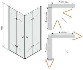 Sprchovací kút maxmax LIMA DUO 70x120 cm